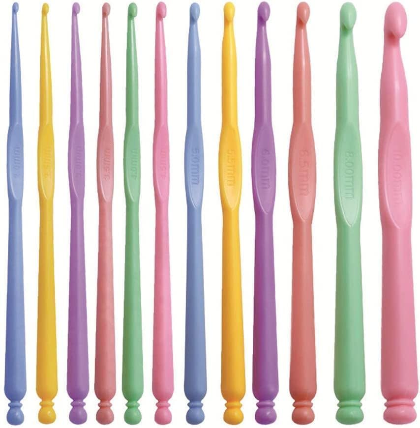 Crochet Hook Set|| Lightweight Crochet Hooks Ergonomic Plastic Crochet Needles Set|| DIY Yarn Weaving Tools Knitting Kit for Crochet Loves to Make Socks, Hat, Scarf, Bag, Cap|| (Crochet Hook-1)-image-5