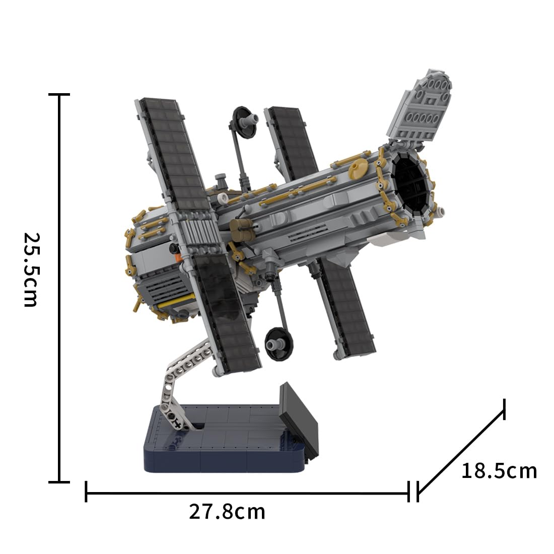MOC-105060 zestaw do montażu słynnych amerykańskich teleskopów kosmicznych, modele zabawek o tematyce kosmosu, kreatywny model rakiety kolekcjonerskiej do ekspozycji (1206 elementów)