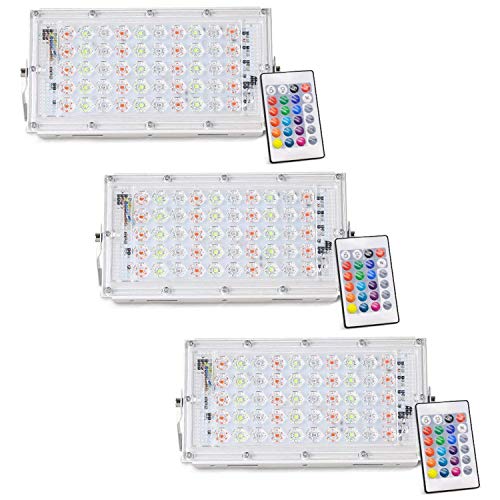 Image of MLD 10 Watts Color Changing Brick Led Flood Light indoor outdoor with Remote Control(Color-RGB,10w)-pack of 3