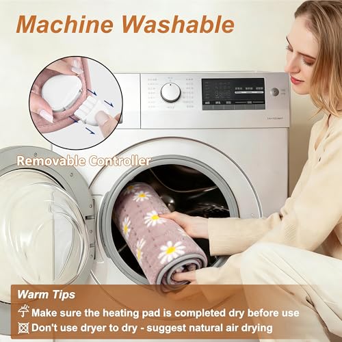 Image of Electric Heating pad for Back Neck Shoulder Knee Arms Legs | Heat Pads with 6 Heat Settings & Auto Shut Off &Dry /Moist for Birthday Mother Father Girl Men Women, LittleDaisy