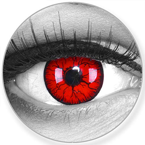 OFERTA ESPECIAL de colores Crazy FUN Contacto lente con grosor + depósito de funnylens. Perfectamente en Carnaval, carnaval,, halloween, Helloween o fasnacht.