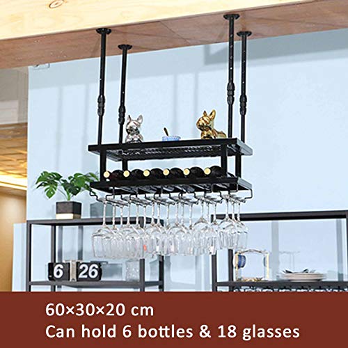 Porte-bouteilles de vin de plafond pour créer un espace bar convivial - 7