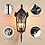 LONEDRUID Dusk to Dawn Sensor Outdoor Wall Light Fixtures Black Roman 17.71" H Exterior Wall Lantern Waterproof Sconce Porch Lights Wall Mount for House Garage Doorway, ETL Listed