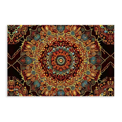 Toile mandala géométrique sacré pour habiller un mur vide de salon ou chambre