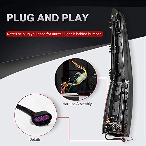 Mostplus Led Tail Lights Rear Lamp Compatible For 2007-2014 Chevy Tahoe Suburban Gmc Yukon Denali Set Of 2 #TOP4