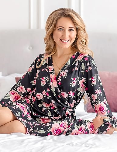 Image of Mommy and Me Robe and Swaddle Set | Maternity Robe Matching Baby Girl, Boy