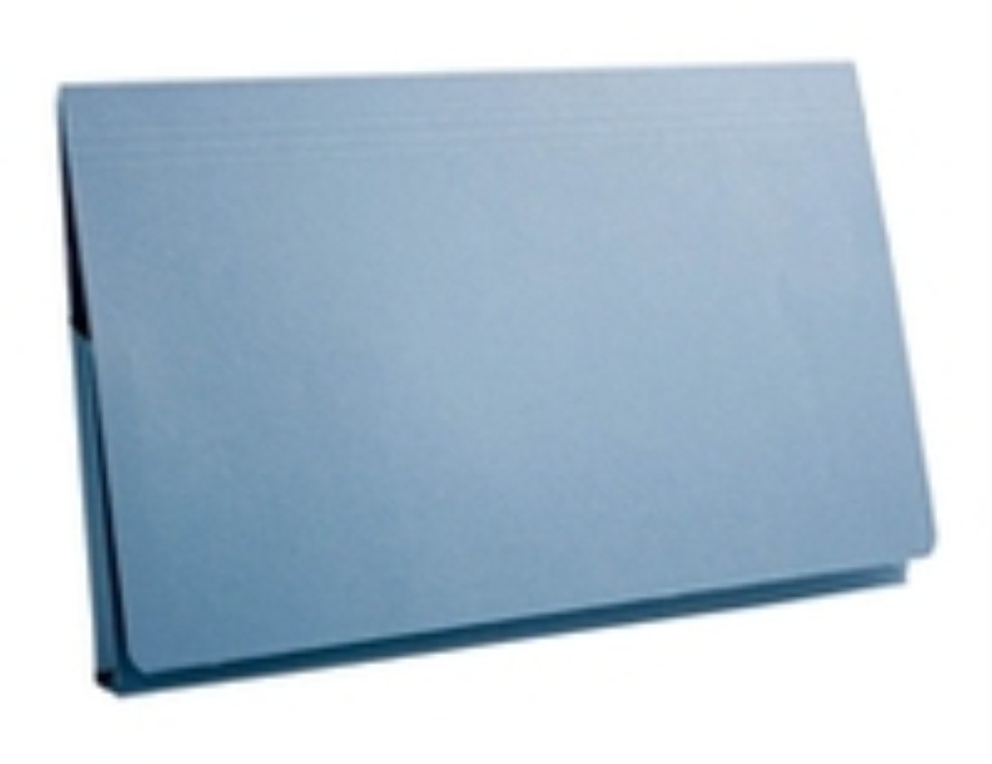 Invo Document Wallet Full Flap 315gsm Capacity 35mm Foolscap Blue Ref 400038537 [Pack 50]