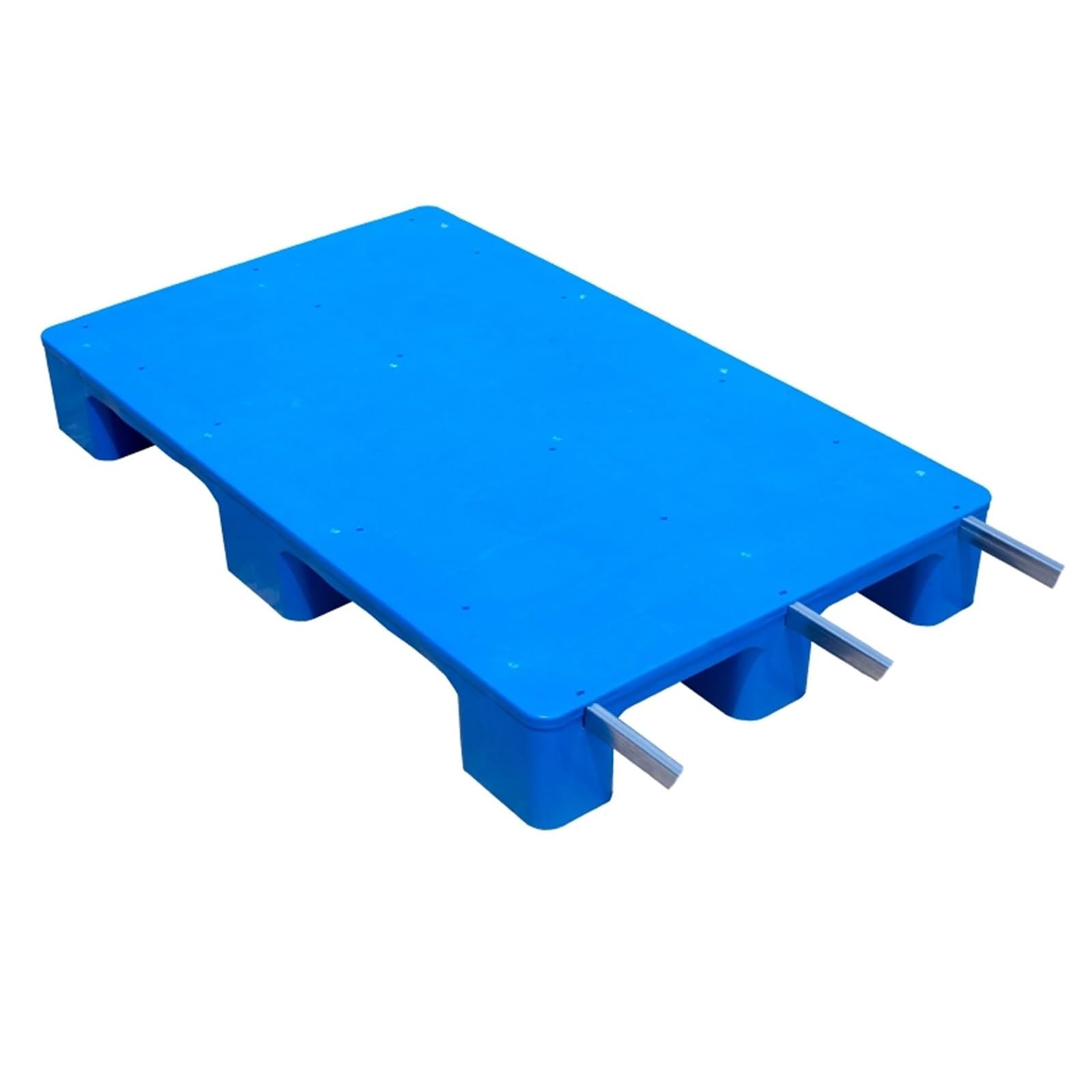Pallet in plastica HDPE per impieghi gravosi con tubo interno in acciaio 799,7 kg, carico statico 399,2 kg, carico dinamico, ideale per magazzini e cantine, compatibile con carrelli elevatori (modelli