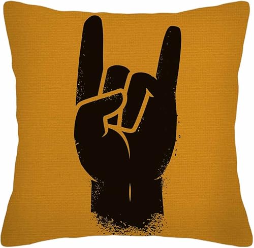 Miniatura 12 de Husandy - Fundas de almohada geométricas, cuadradas, hermosas, vintage, naranja, gris, amarillo y beige, funda de almohada de 18 x 18 pulgadas,