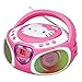 Hello Kitty Portable Stereo CD Boombox with AM/FM Radio, Speaker and LED Light Show plus iPad/MP3 Aux-in Jack