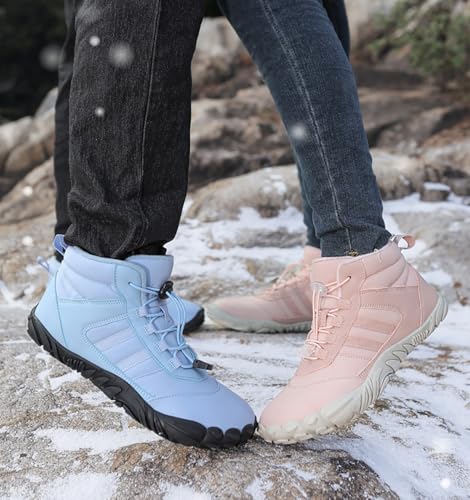 Hrtesus Hike Winter Barefoot Shoes Women Men, Winter Footwear Boots Wide Toe Non-Slip Highly Elastic Sneakers2