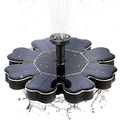 Chennie Solar Power Pump Brushless Pump Rose Bird Bath Fountain Pump for Garden and Patio Watering
