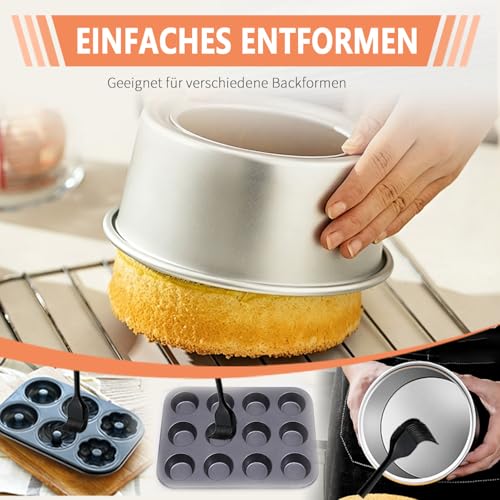 BGBXYX 2 Stück Backpinsel Silikon, BPA-frei Küchenpinsel für Auftragen von Ölen, Saucen und Marinaden, für Backen, Grillen, Gebäck und Kochen, 2 Größen (Groß und Klein)