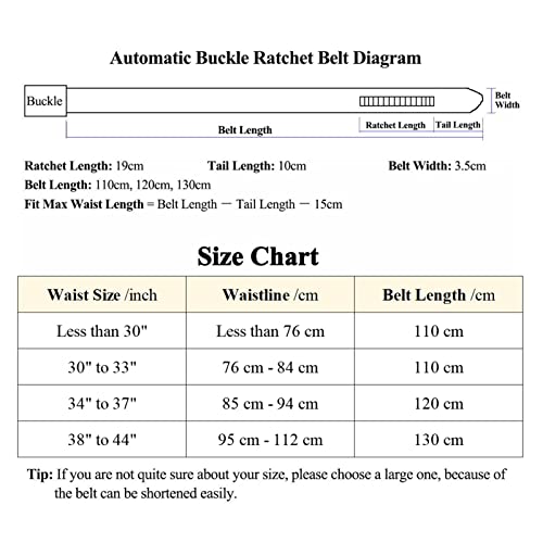 Overhil1s Cintura, Cinture da Uomo in Pelle Verde