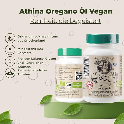 Oregano Öl Kapseln Bio Vegan 100 mg 60 Stück