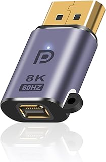 Poyiccot Displayport to Mini Displayport Adapter 8K, Displayport Male to Mini Displayport Female Adapter, DP 1.4V to Mini DP Adapter, Mini Displayport 1.2 Adapter for PC, Surface Pro, Monitor, 1pcs