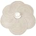 Set Di 3 Tovagliette Rotonde In Cotone Intrecciato - 30 Cm - Lavabili E Resistenti Al Calore - Perfette Per Natale, Pranzi E Decorazioni Tavola - Colore Crema