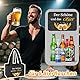 WenmthG Witzige Männerhandtasche Filz Bier mit Flaschenöffner und Grußkarten Geschenke für Männer Papa Opa Kollege Freund Geburtstag, Bierträger Flaschenträger Herrenhandtasche Bier für 6 Flaschen
