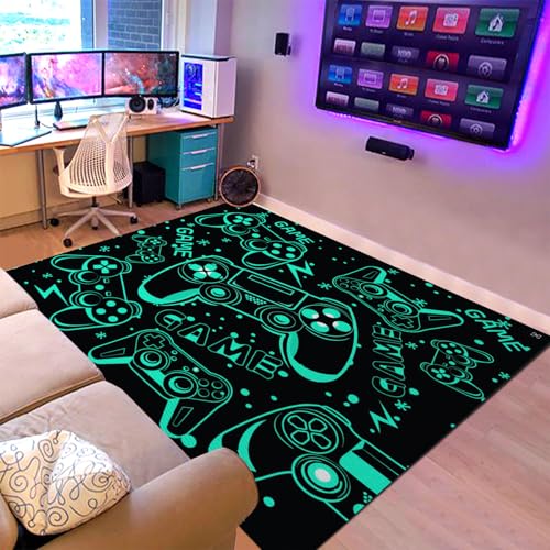 Sunnycitron Gaming Area Rugs Gamer Player Rug for Boys Room