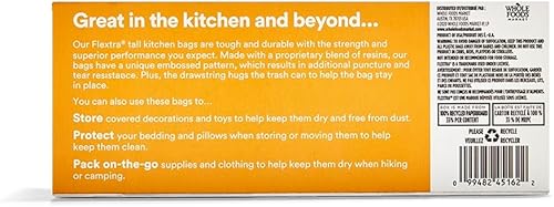 Miniatura 4 de 365 by Whole Foods Market Bolsa de cocina con cordón alto Flextra de 13 galones 38 unidades paquete de 38 Blanco