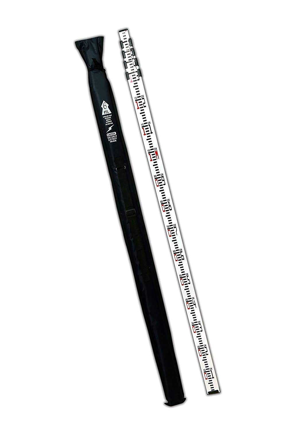 Aluminum Leveling Staff- Levelling Survey Staff – Free canvas cover for ease in storage and transportation – for Auto level (6 Meter 5 Section) (B0BWN9TR6S) Amazon Price History, Amazon Price Tracker