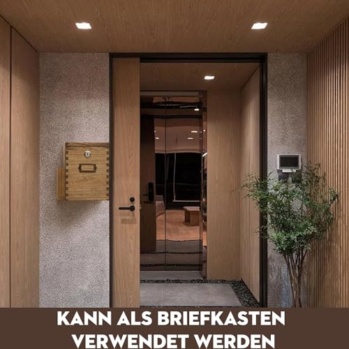 KIRIGEN Hölzerne Vorschlagsbox Spenden- und Wahlurne Wandmontage Kommentar-Sammelbox mit Schloss und 2 Schlüsseln für Schule, Büro, Krankenhaus Dunkelbraun