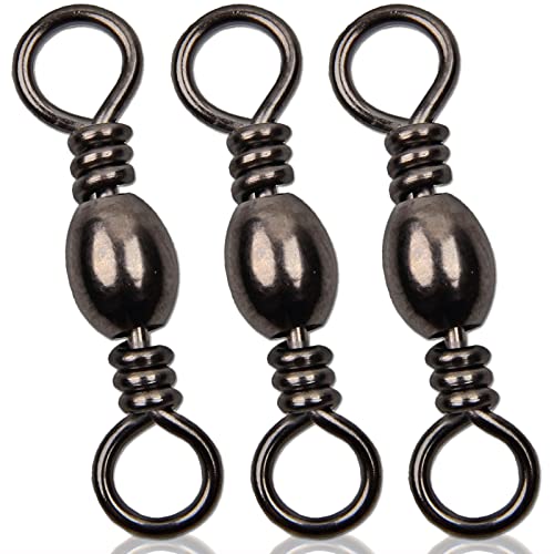 JSHANMEI Fishing Barrel Swivels High Strength Fishing Swivels Solid Ring Fishing Line Connector