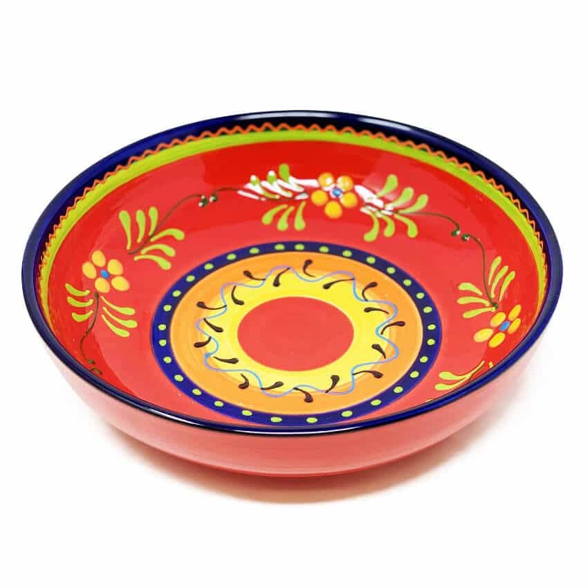 Verano Spanish Ceramics Classic Spanish Large Food Bowl - 30cm Blue - View #9