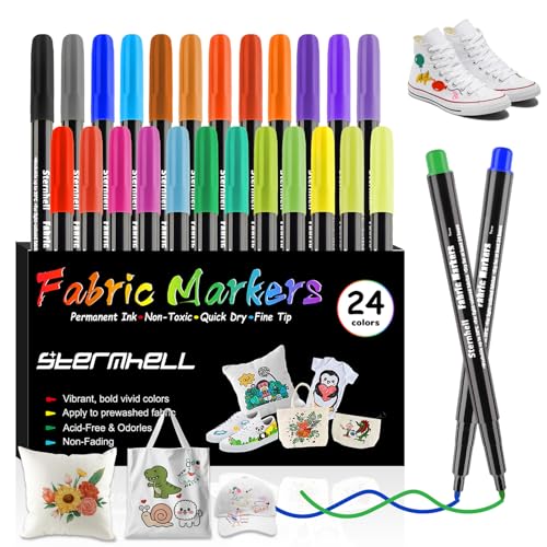 Lápices textiles, resistentes a la lavadora, rotuladores textiles, colores de tela, colores permanentes para camisetas, baberos, bolsas de yute, bolsas de tela, bolsas de bebé