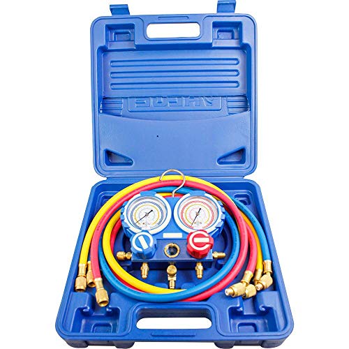 Kit de Manifold Profissional Eos com Mangueira de 1,2m para R22/r134a/407com404a e Maleta -