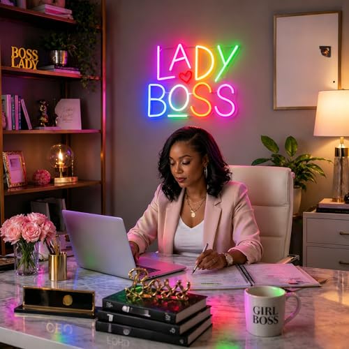 Image of Neon Sign Led Neon Lights Signs for Wall Decor USB Powered Led Signs for Room Decoration-Lady Boss