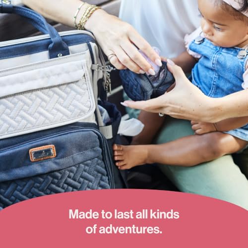 Babbleroo BBR199-WHITE Diaper Bag Backpack, Multifunction Large Bags With Changing Pad & Stroller Straps Pacifier Case, Unisex Stylish Travel Back Pack Nappy For Moms Dads  thumb #2