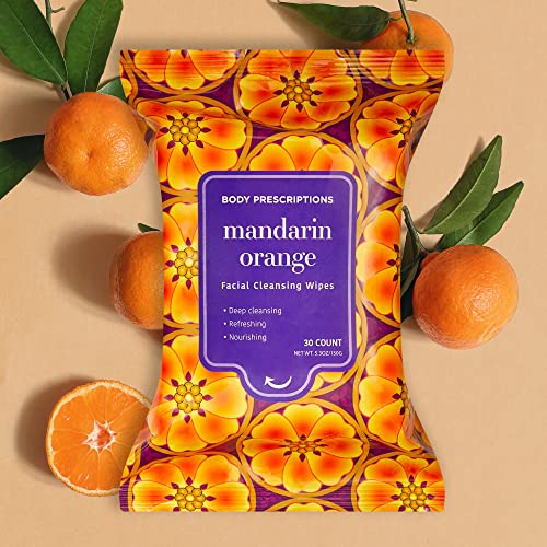 Image of Body Prescriptions Makeup Remover Wipes - Bulk Pack, Gentle Cleansing Wipes for Easy Makeup Removal, Mandarin, Orchid, Grapefruit, & Jasmine Tea