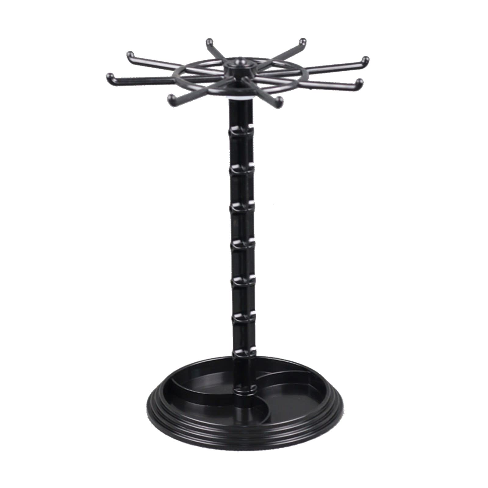 Jewelry Organizer Rotating Display Stand Necklace Storage Rack for Earrings Watch Showcase Rotating Display Stand for Shows Selling Earrings Bracelets Necklaces with Hooks