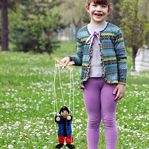 Marionetes Fantoches | madeira Marionette Clássico Puxe Brinquedo Fantoche Corda,Suprimentos diverti