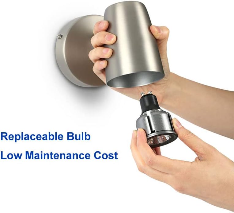 Modern 5W Bed Headboard Lighting LED Light Fixture Picture Light for Painting Artwork Adjustable Surfaced Mount GU10 Bulb Replaceable White