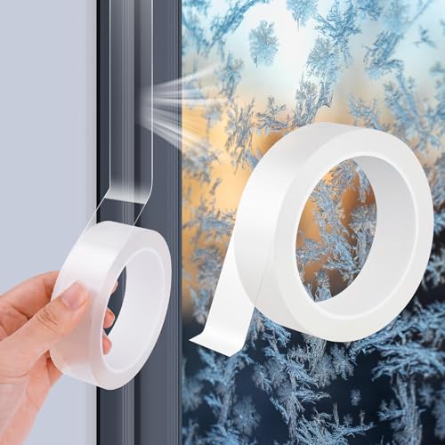 WeatherSeal 3cm x 10m Transparent Window Sealant Tape - Waterproof, Draft Isolation, No Residue