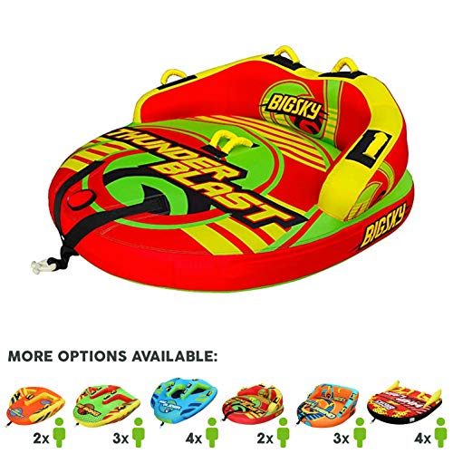 Big Sky Thunder Blast Towable Tube for 1-2 People - Roomy, Durable Boating