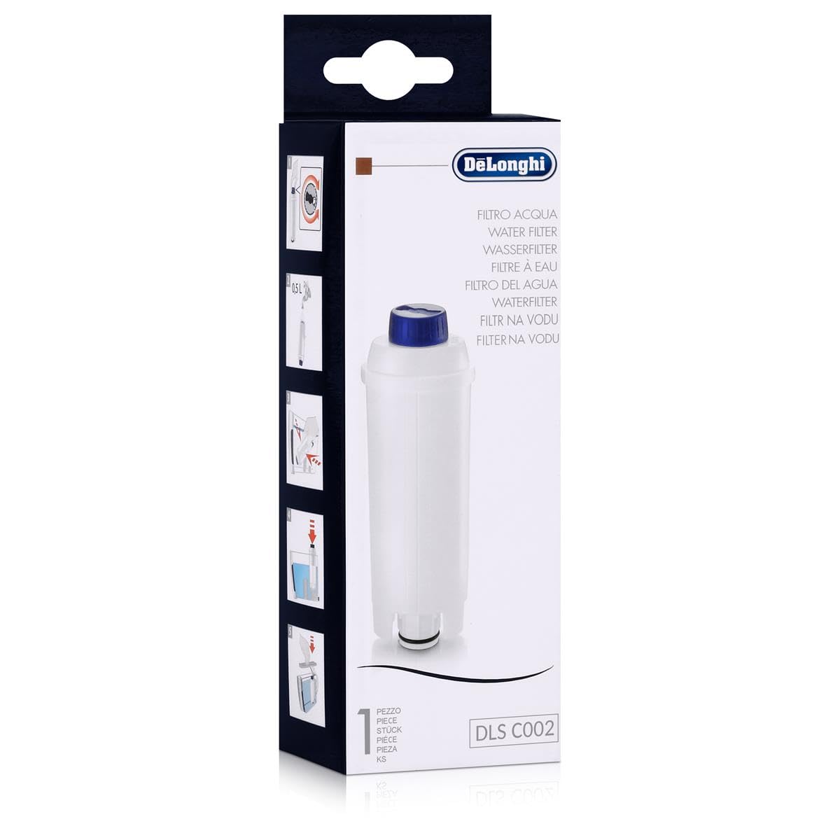 Zestaw do pielęgnacji Delonghi odkamieniacz SER 3018 500 ml / Delonghi filtr wody SER 3017
