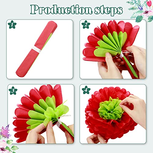 Tallew TALLEW-18 COLORFUL-02 18 Pieces Mexican Paper Tissue Flowers Colorful Fiesta Paper Flowers Mexican Carnival Paper Flowers thumb #3