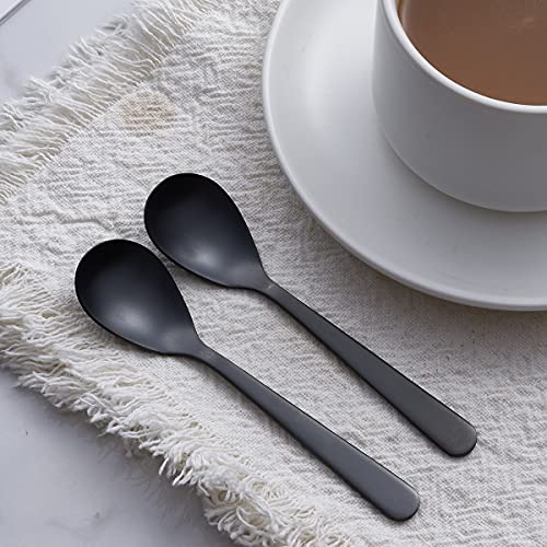Fullyware G2017-4 Matte Black Demitasse Espresso Spoons thumb #5