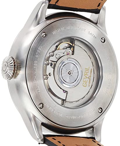 Gevril 44503-05 Men's Vaughan Swiss Automatic Watch, Genuine Italian Black Leather Strap4
