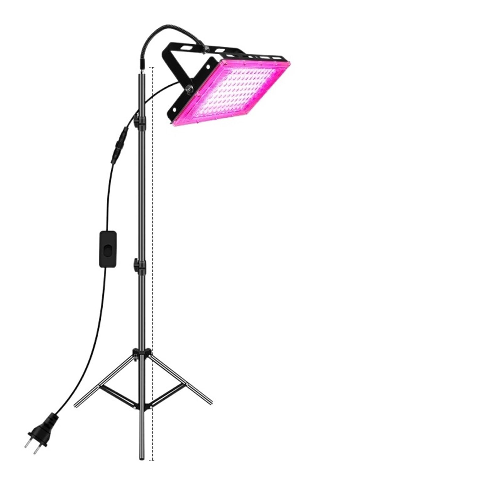 Spettro completo LED Phytolamp Piante da interno Coltiva le luci Piantine di fiori Tende da serra Idroponica Coltivazione a LED Luce di crescita per serra(100W-150CM Tripod)