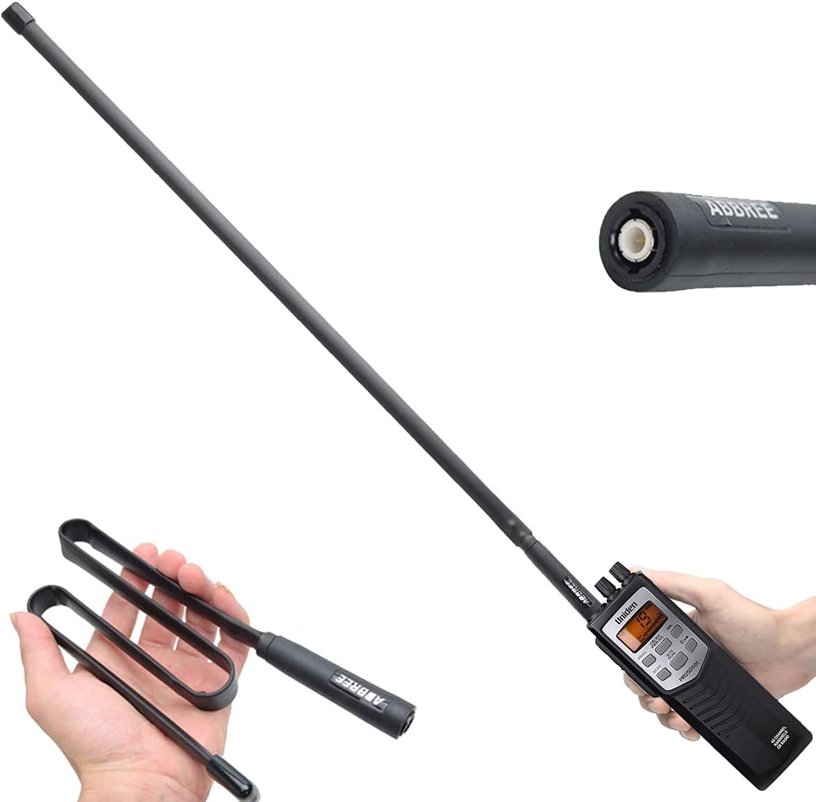 ABBREE Tactical Antenna 27Mhz for CB Handheld/Portable Radio with BNC