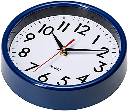 Bernhard-Products-Navy-Blue-Wall-Clock-8-Silent-Non-Ticking-Quality-Quartz-Battery-Operated-Small-Clock-for-BoysKitchenClassroomOfficeNursery-Room-Easy-to-Read Bernhard Products Navy Blue Wall Clock 8 Silent Non Ticking Quality Quartz Battery Operated Small Clock for BoysKitchenClassroomOfficeNursery Room Easy to Read