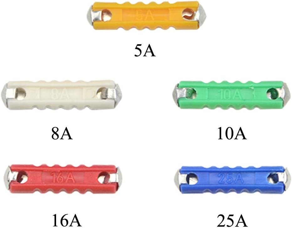WMYCONGCONG 200 PCS Car Fuses European Automotive Fuse 5A 8A 10A 16A 25A for Classic Cars Old Style Not Ceramic - Image 3