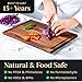 Walnut Wood Cutting Board for Kitchen, Reversible Wooden Cutting Board With Juice Grooves - Chopping Board, Charcuterie Serving Tray Made in Canada (Walnut, 17x11x0.75)