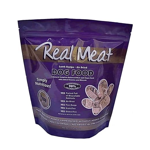 TRMC Real Meat Air Dried Dog Food w/Real Lamb - 8lbs of USA-Crafted Grain-Free Real Meat Dog Food Sourced from Hormone-Free, Free Range, Grass-Fed Lamb - Digestible, Natural, High Protein