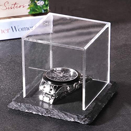 Pukkr Acrylic Display Cases - 4 Sided | 3 Sizes | Clear Pop Vinyl Storage Box | Jewellery & Valuables Showcase Stand | Dustproof & Protective