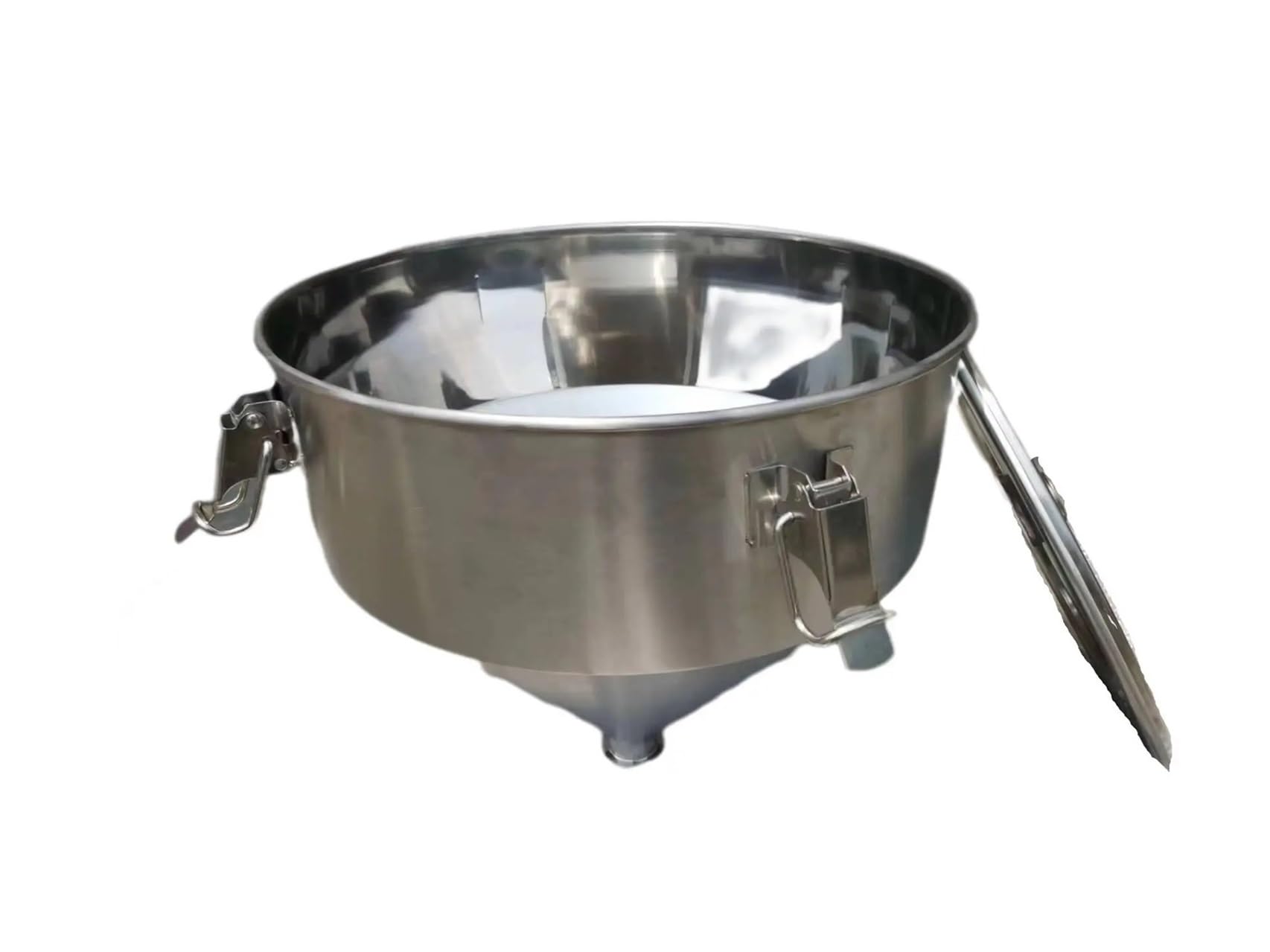 Trémie doseur de poudre liquide 3.5L cuve conique inox virole 50.5
